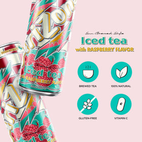 Arizona Raspberry Tea raspberry flavor close-up for fruity taste and aroma