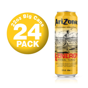 Arizona Rx Energy cold can on shelf conveys a chill refreshing finish after a workout