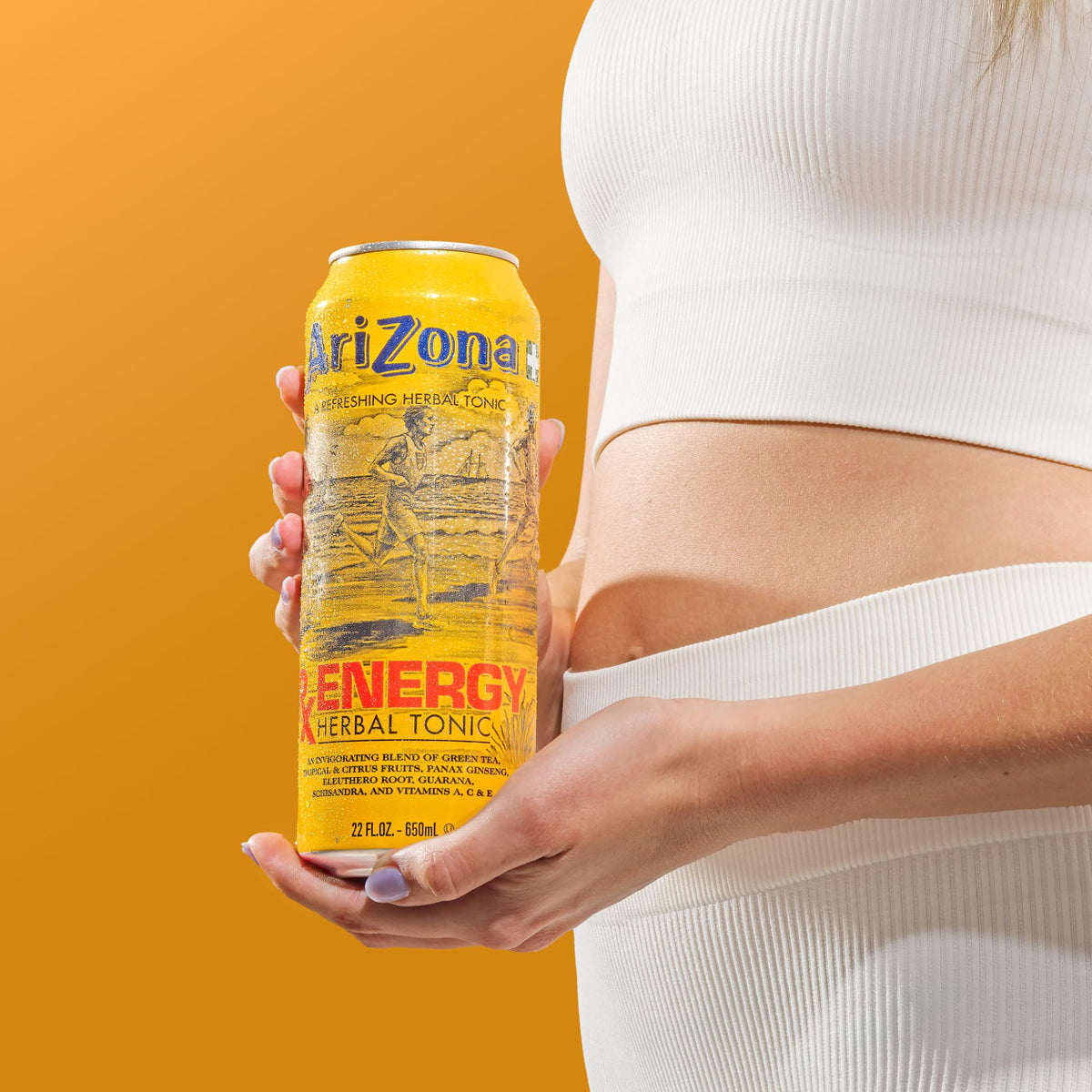 AriZona Rx Energy vitamins A C and E featured for a bright profile