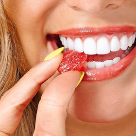 AriZona Sour Watermelon fruit snacks close-up, real fruit first ingredient for tasty, natural flavor.