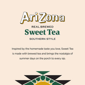 Close-up of AriZona label on a can, premium brewed flavor.