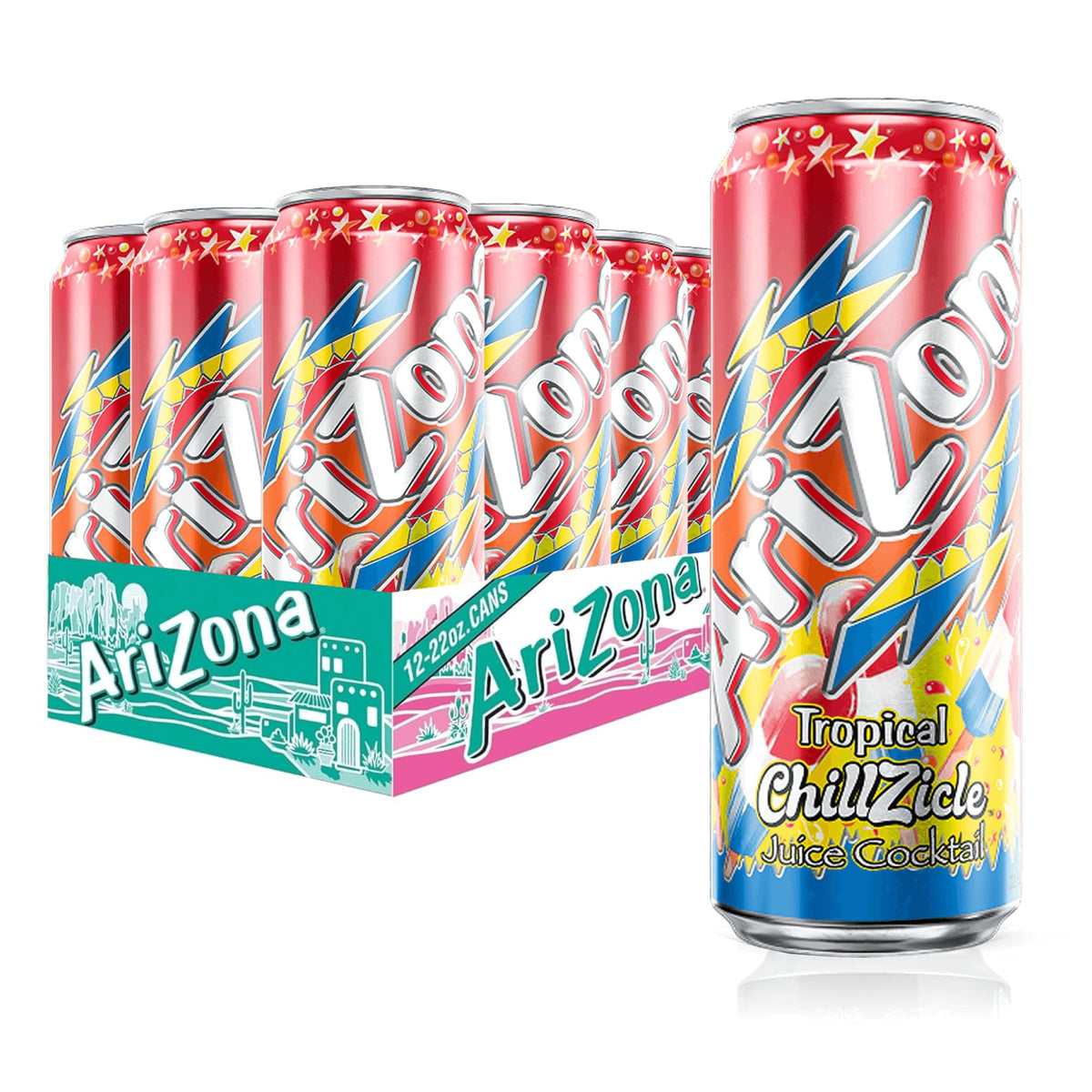 Arizona Tropical ChillZicle big 22oz can ready for sharing