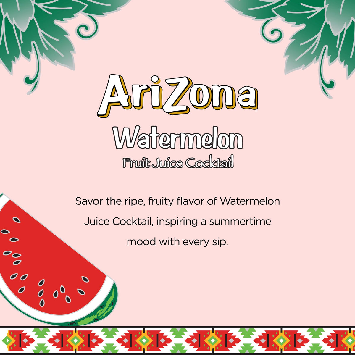 AriZona Watermelon bulk case of 12 bottles, convenient for lunches and on-the-go refreshment.