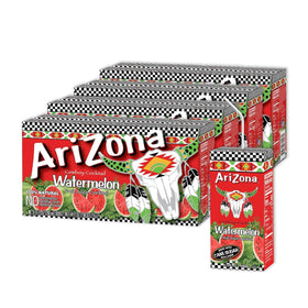 AriZona Watermelon Drink tetra box front showcases bright packaging and refreshing flavor.