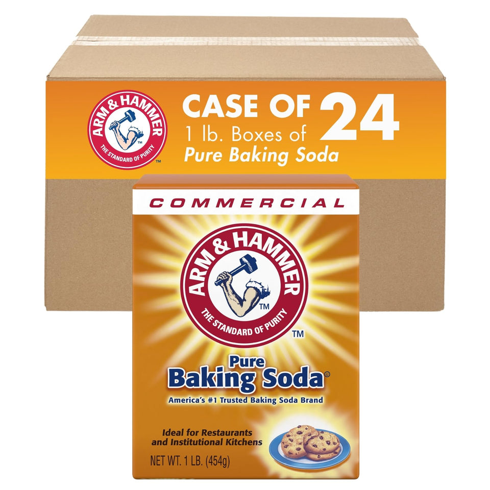 Arm & Hammer Baking Soda 16oz bottle for odor-neutralizing and versatile cleaning.