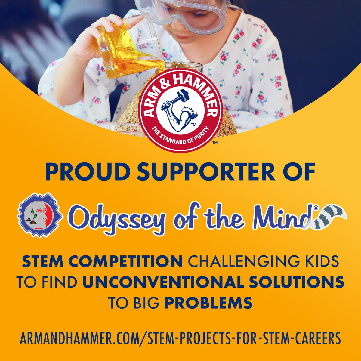 Arm & Hammer baking soda free-flowing granules for easy application.