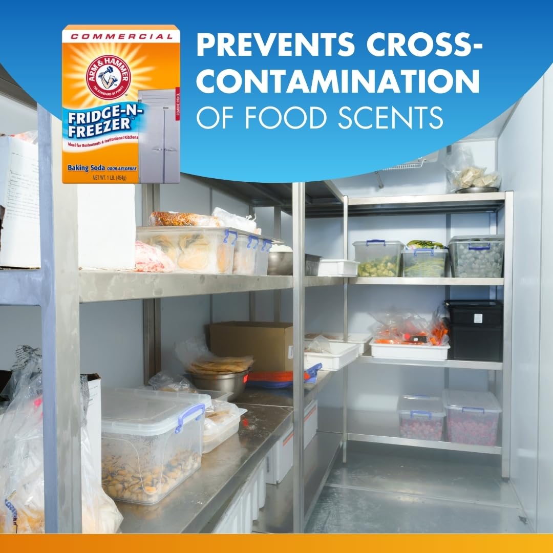 Arm & Hammer Fridge-N-Freezer Professional side view highlighting vent design for deodorization.