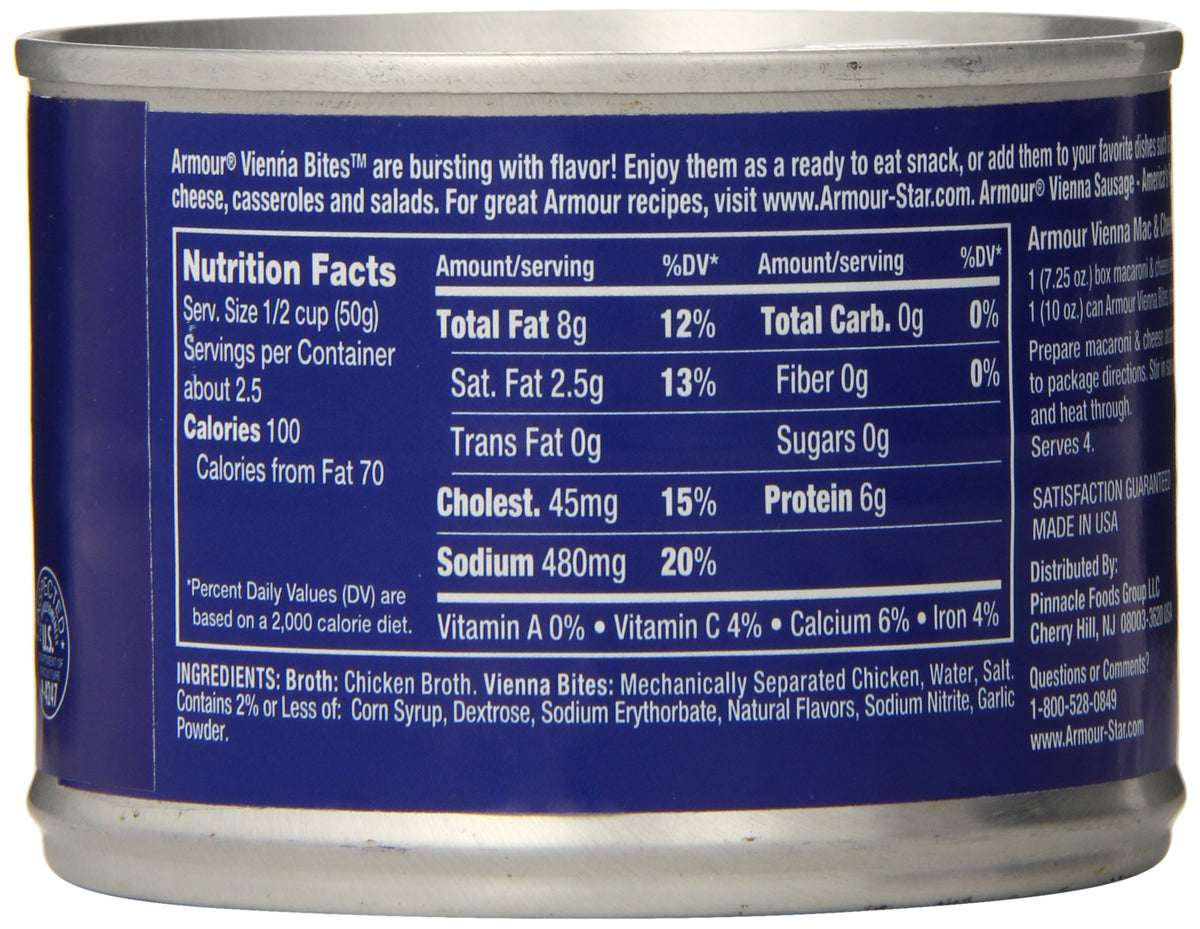 Armour Star Chicken Vienna Bites as a pizza topping for savory flavor