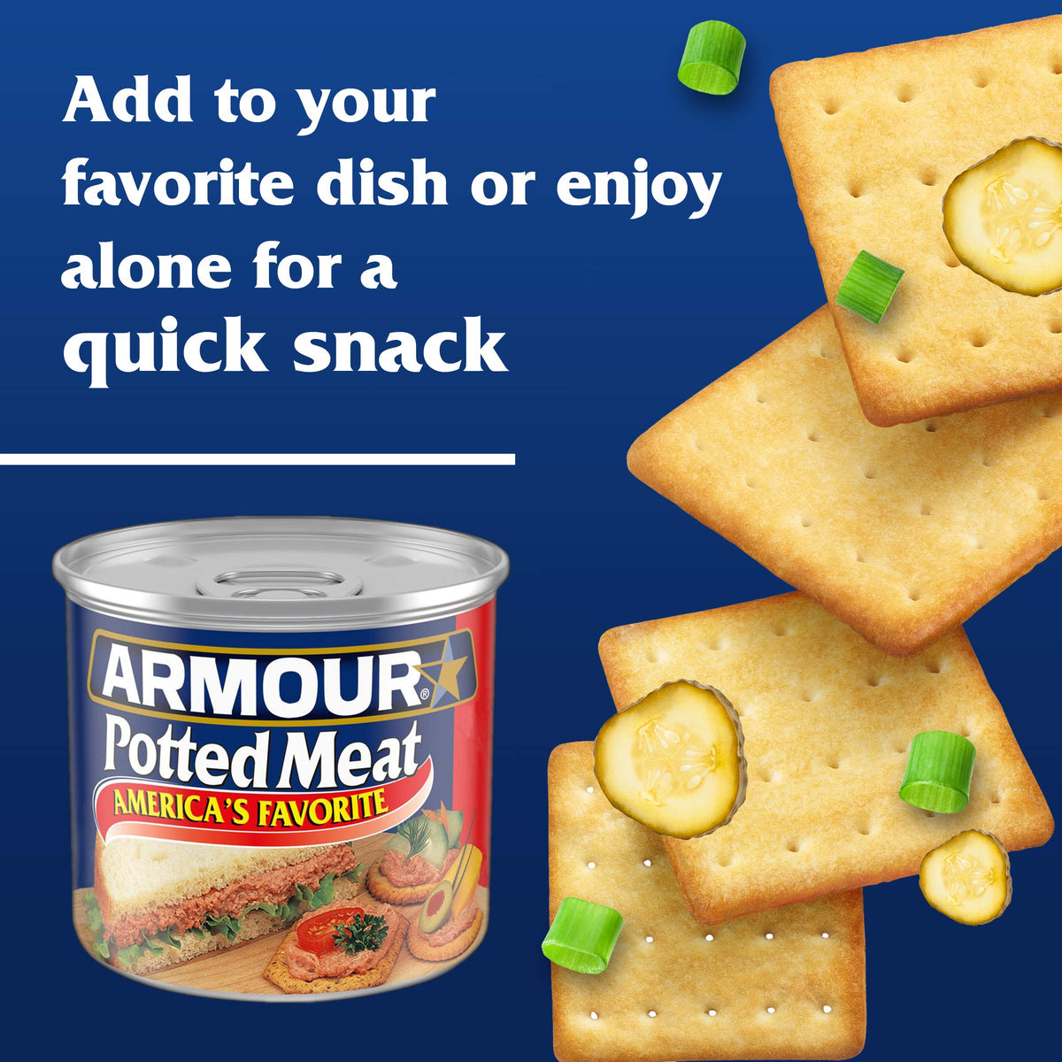 Armour Star Potted Meat open can, easy spread for crackers.