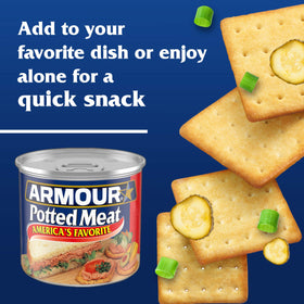 Armour Star Potted Meat open can, easy spread for crackers.