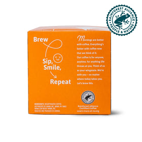 Rainforest Alliance certified Wawa coffee label signals responsible sourcing.