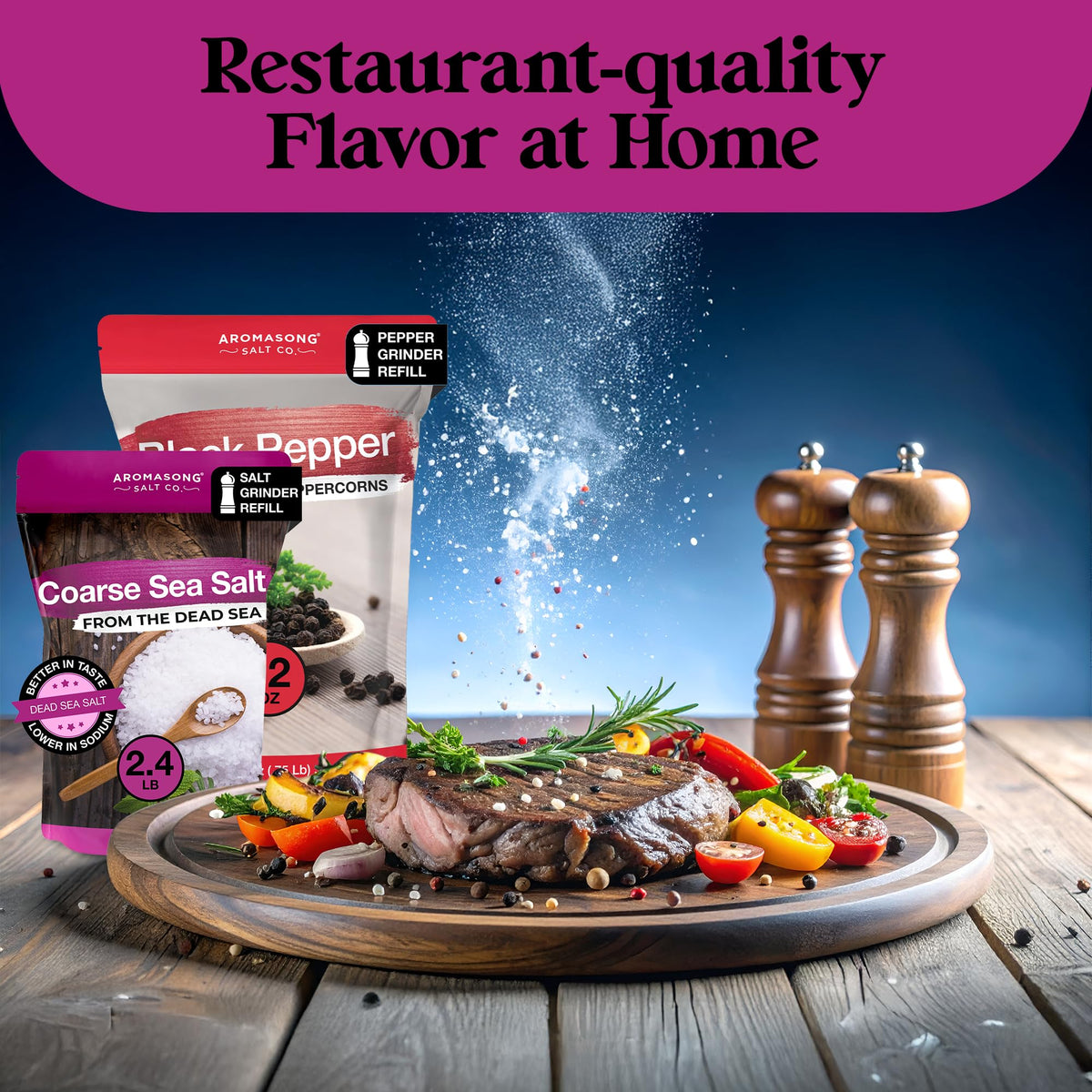 Aromasong Dead Sea salt crystals in bulk for richer flavor