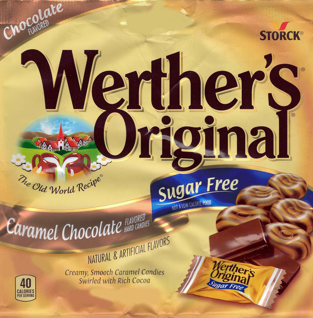 A close-up of Aromatik Werther's Original flavors in an assorted display for gifting ideas.