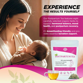 Aromlife Postpartum Tea ginger and cinnamon ingredients for aromatic warmth