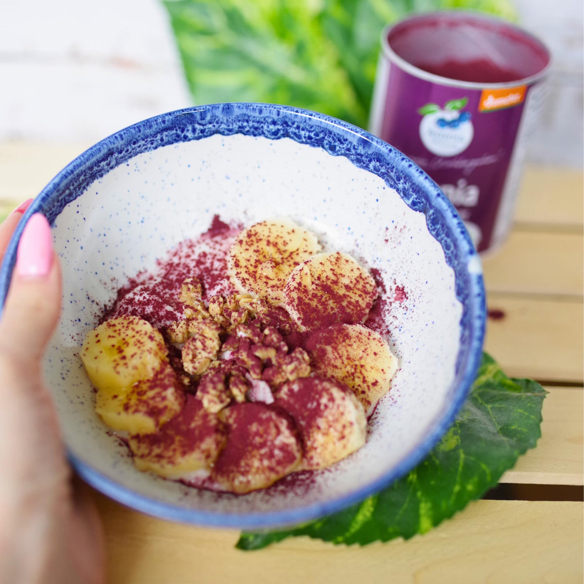Aronia Original no added sugar label, clean vegan option.