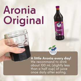 Aronia Original pressed aronia berries closeup highlights single-ingredient goodness.