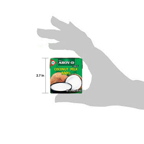 Aroy-D six-pack mini coconut milk cartons for quick, mess-free cooking.