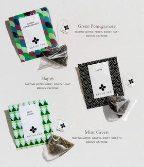 Individually wrapped Art of Tea sachets preserve freshness and aroma