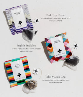 Art of Tea Assorted Tea Sampler 12 Count sachets visible in packaging