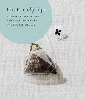 Art of Tea brew guide image promotes a precise 8 oz serving.