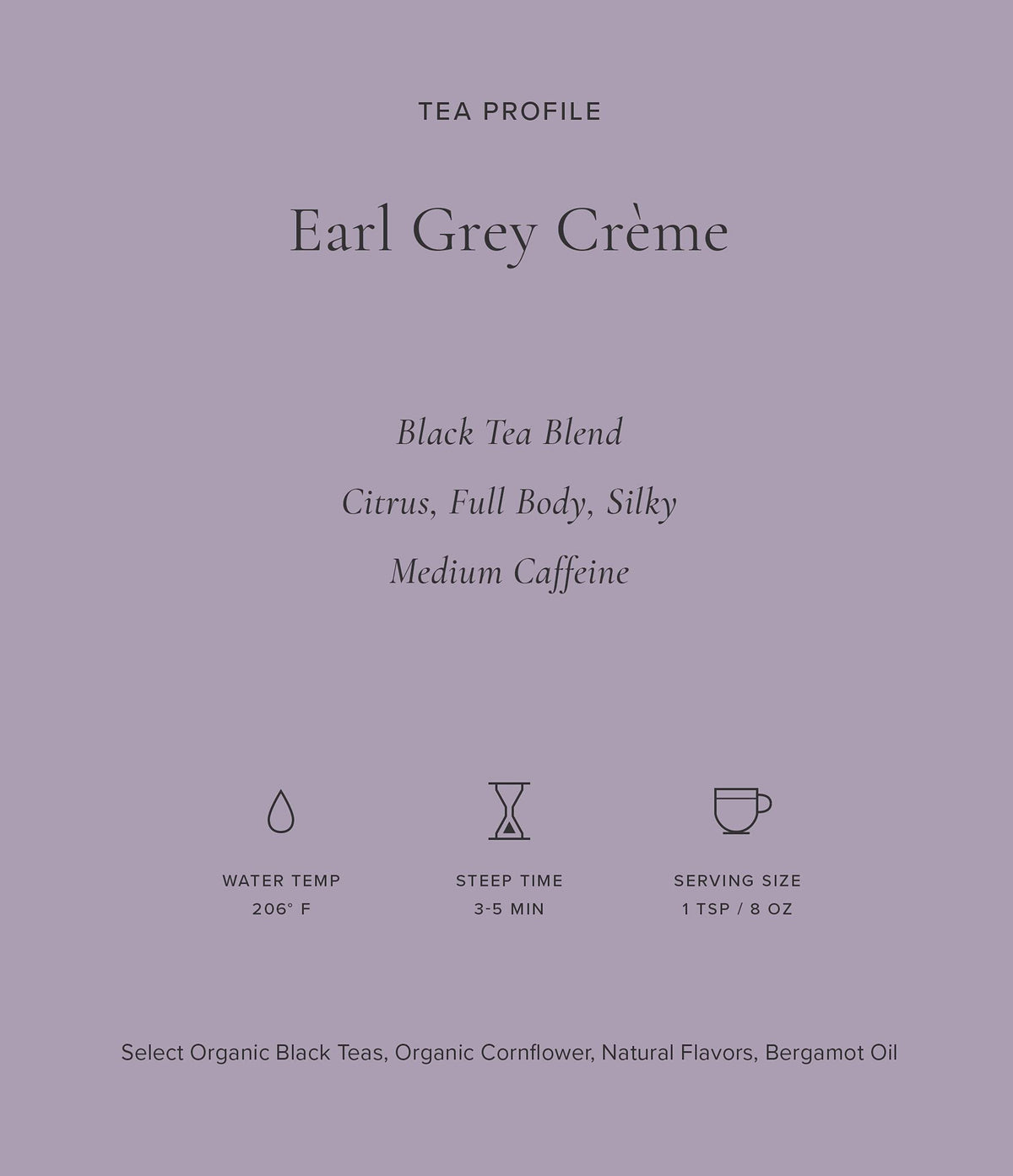 Art of Tea Earl Grey Crème with bergamot notes enhances a refined tea moment.