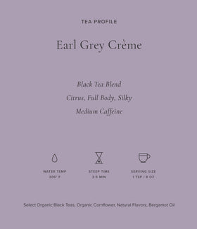Art of Tea Earl Grey Crème with bergamot notes enhances a refined tea moment.