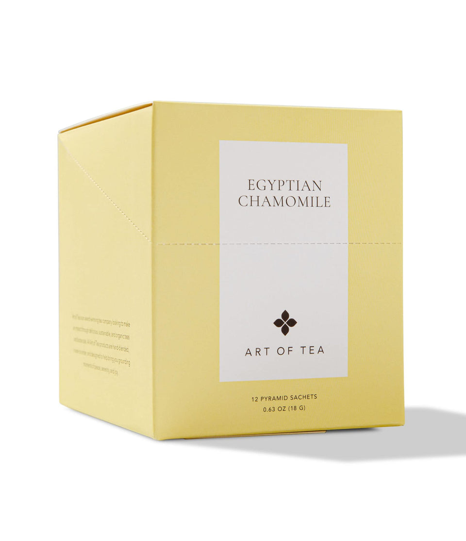 Art of Tea Egyptian Chamomile tea bag ready for a calming cup.