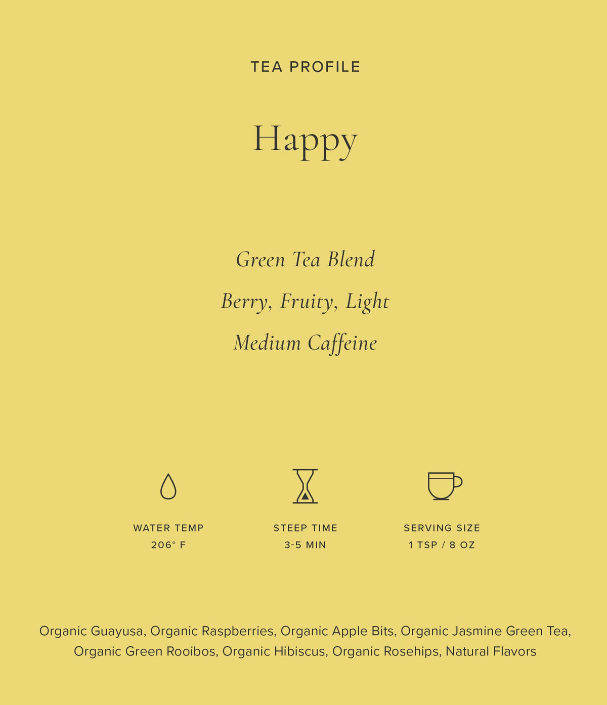 Art of Tea organic happy tea with raspberries and hibiscus for a bright aroma