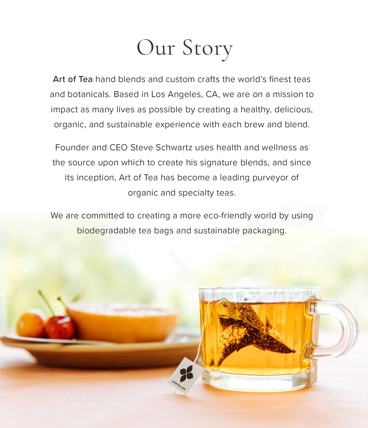 Art of Tea served hot or iced to enjoy versatile chamomile flavor.