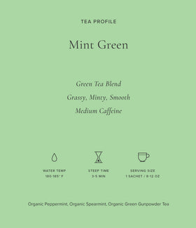 Art of Tea served hot or iced with a bright mint finish