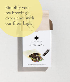 Art of Tea kids-friendly herbal tea setup with caffeine-free blend.