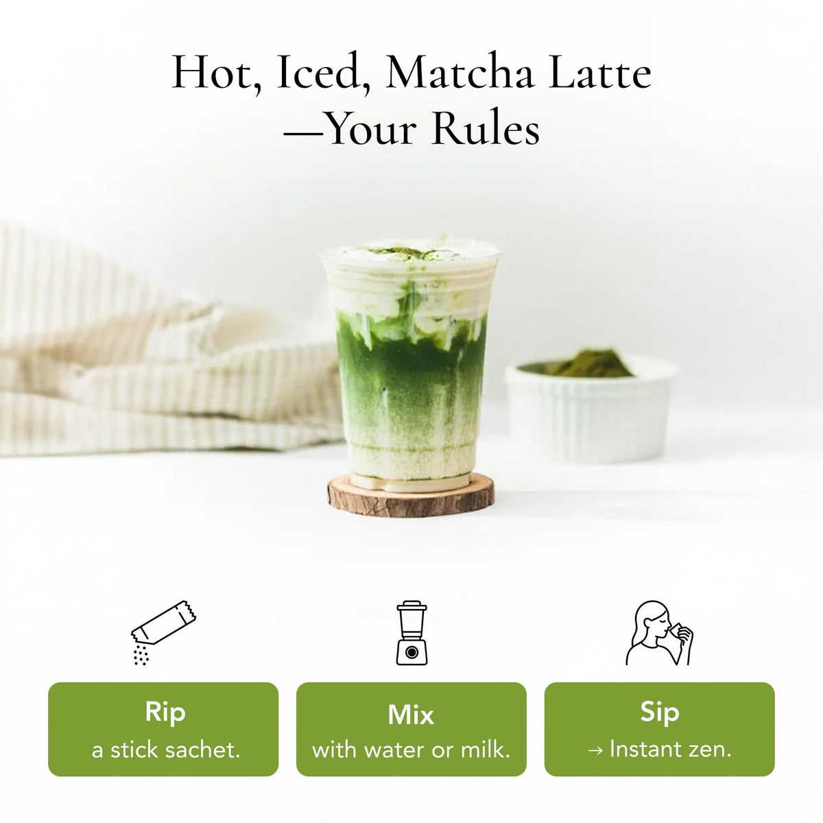 Art of Tea Matchasticks eco packaging preserves freshness and flavor.