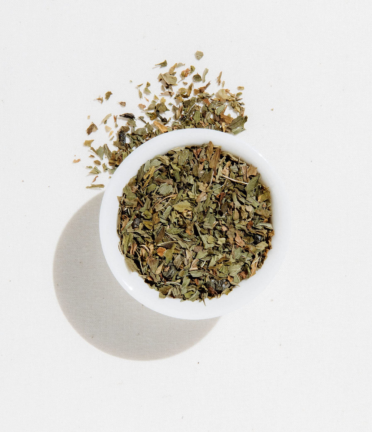 Art of Tea mint green tea in cup – hot or iced, ready to enjoy