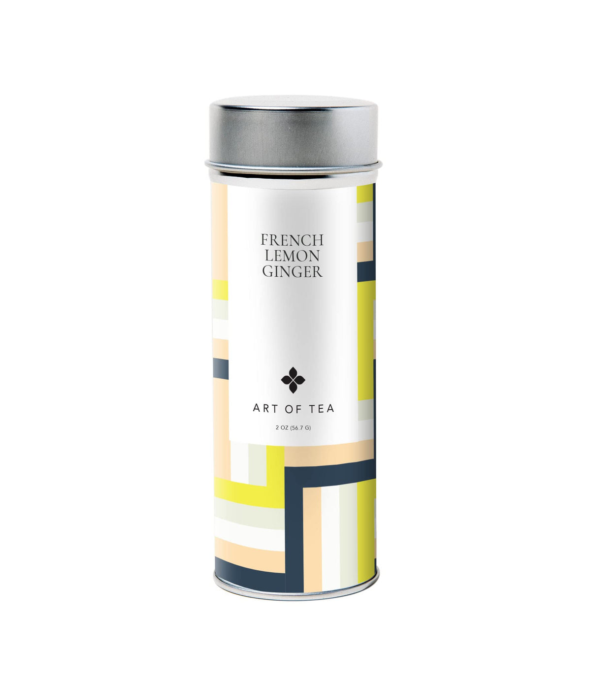 Art of Tea Organic French Lemon Ginger tea tin with bright citrus aroma for relaxation