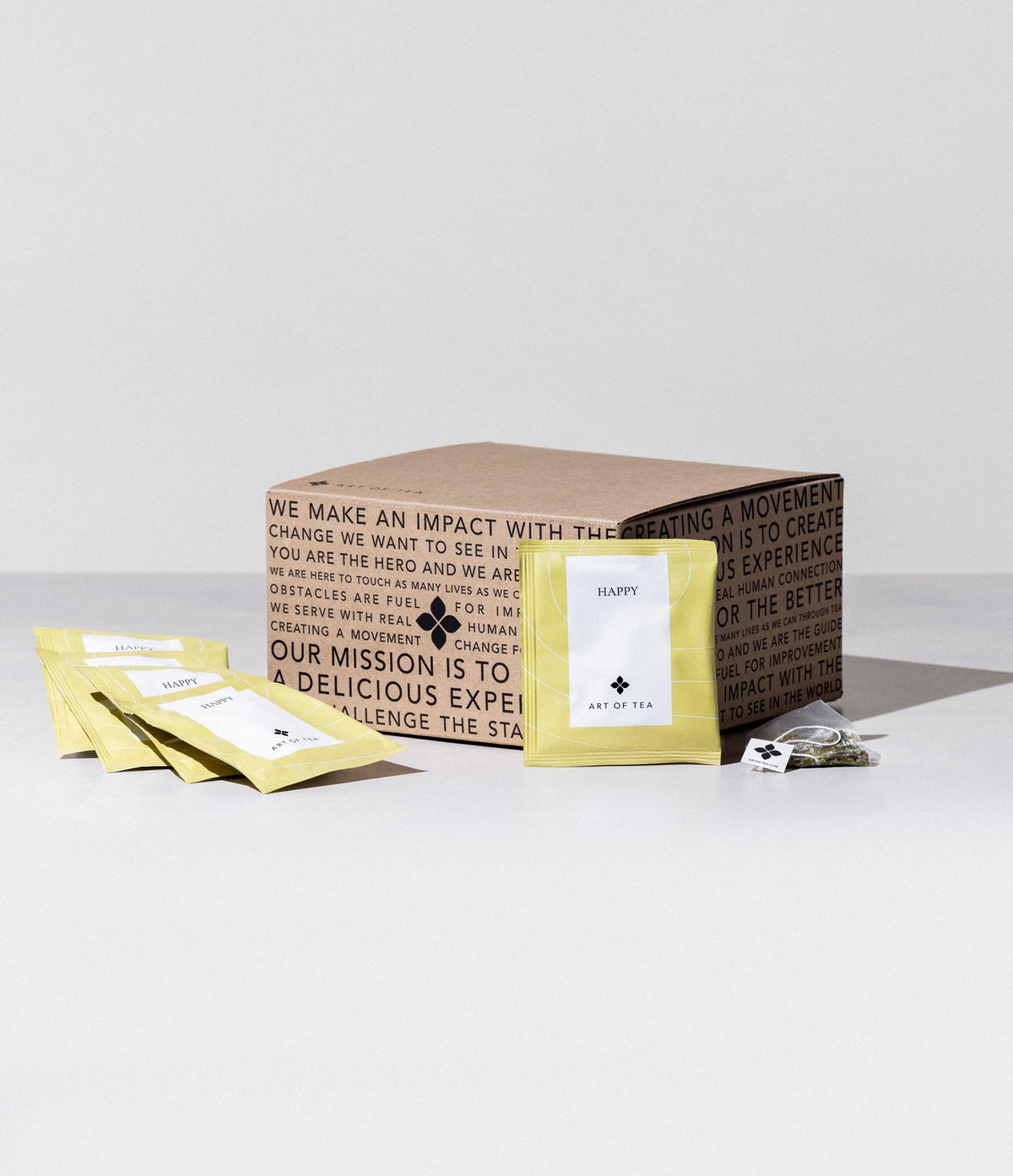 Art of Tea Organic Happy Jasmine Green Tea 50-pyramid sachets for a bright uplifting cup any time