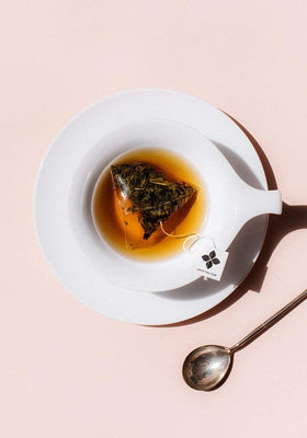 Organic ingredients from Art of Tea highlight peppermint, spearmint, and green gunpowder