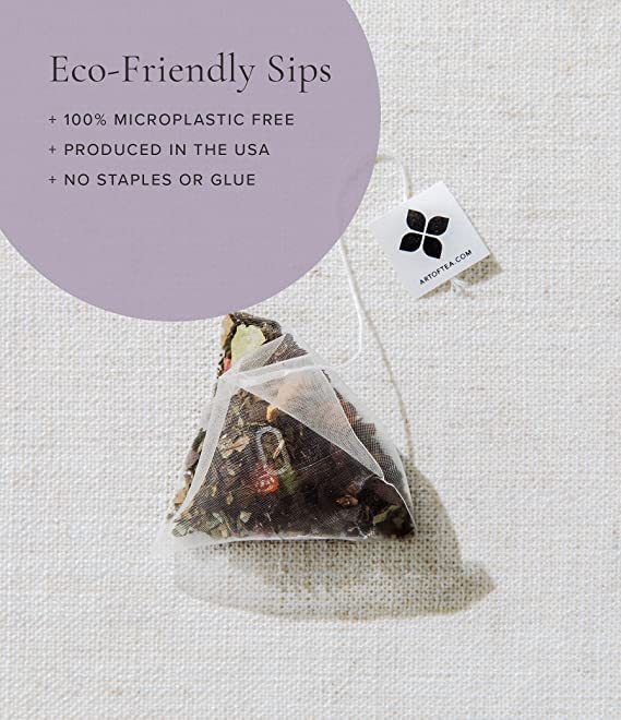 Art of Tea Package on kitchen counter highlights organic Earl Grey Cream Tea for everyday brewing.