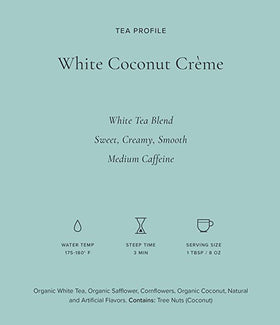 Ingredients layout for Art of Tea White Coconut Crème with coconut and vanilla