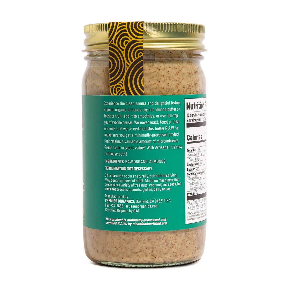 Artisana Almond Butter being poured with a smooth stream ideal for smoothies.