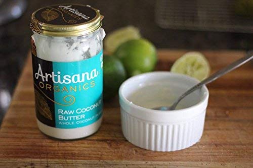 Artisana coconut butter in oatmeal bowl creates creamy texture