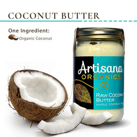 Artisana coconut butter spread on toast for a quick breakfast