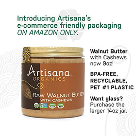 Artisana label detail highlights organic, raw ingredients and simple quality
