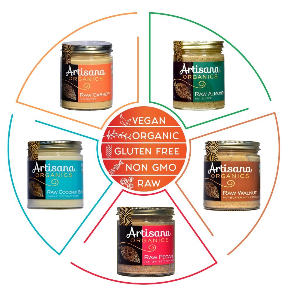 Artisana Pecan Butter close-up reveals creamy texture and real nut flavor.