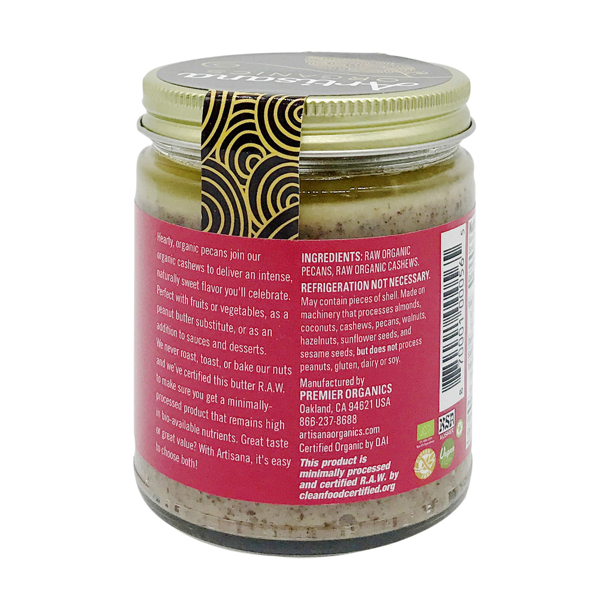 Artisana pecan butter spread on toast for a quick snack