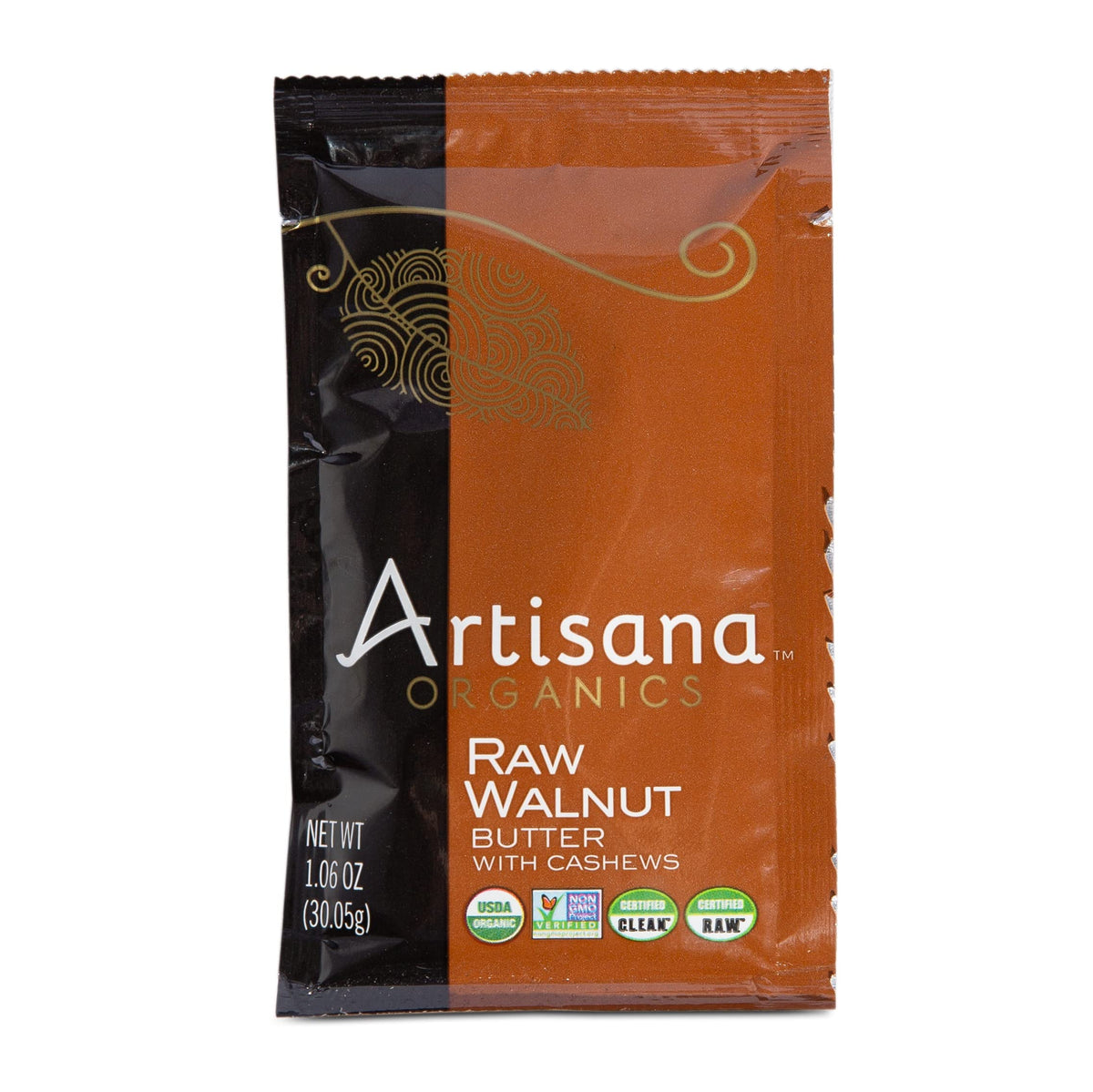 Artisana Walnut Butter packets offer convenient grab-and-go nutrition for busy days.