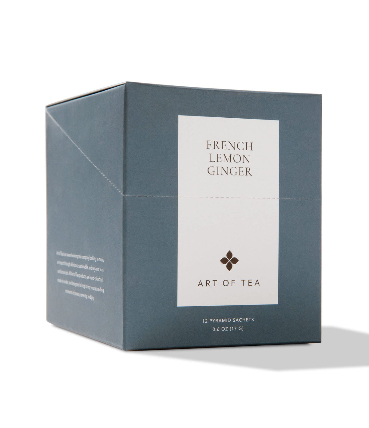 Art of Tea French Lemon Ginger sampler box front, ideal for exploring a soothing herbal blend.