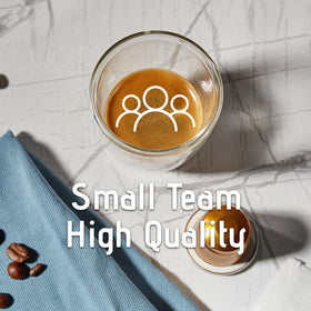 Artuzzi decaf espresso creates bold aroma without caffeine after dinner.