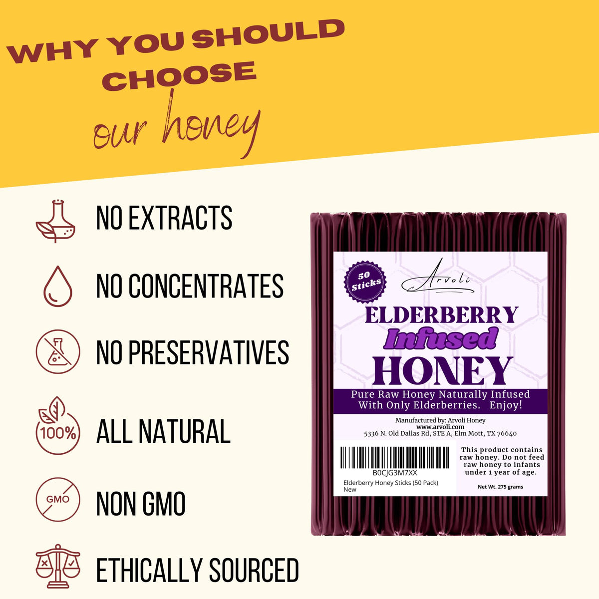 Arvoli Elderberry Honey Sticks in tea, elevating warm beverages with natural sweetness.