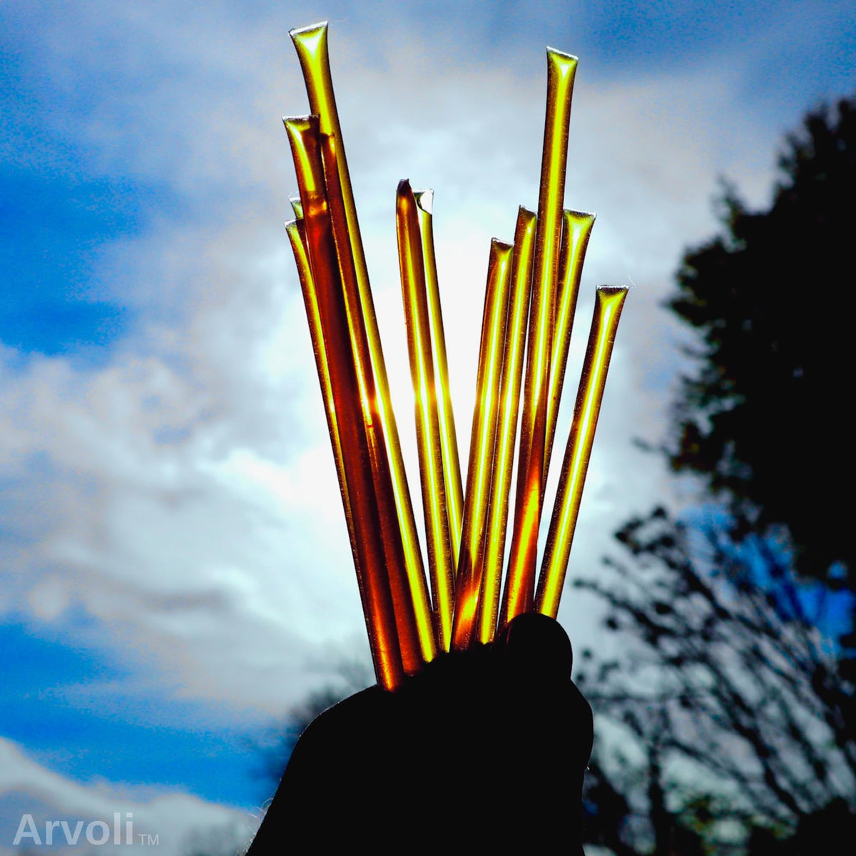 Arvoli honey sticks drizzled over toast and pastries for a floral glaze