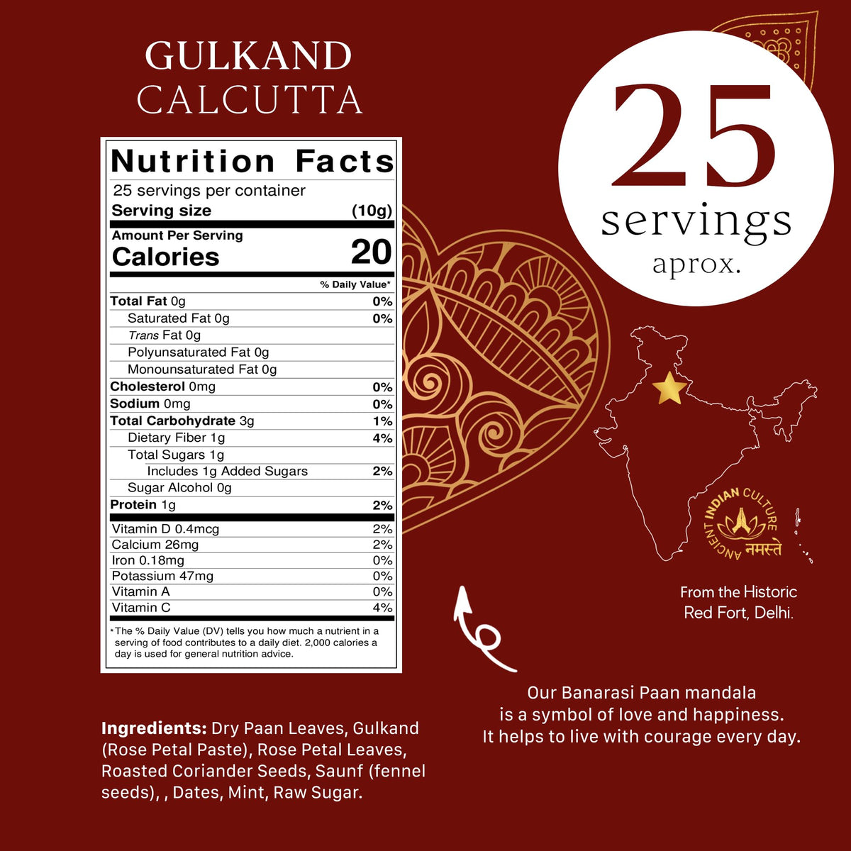 Aryaa Organic Gulkand Paan rose petals highlight floral aroma